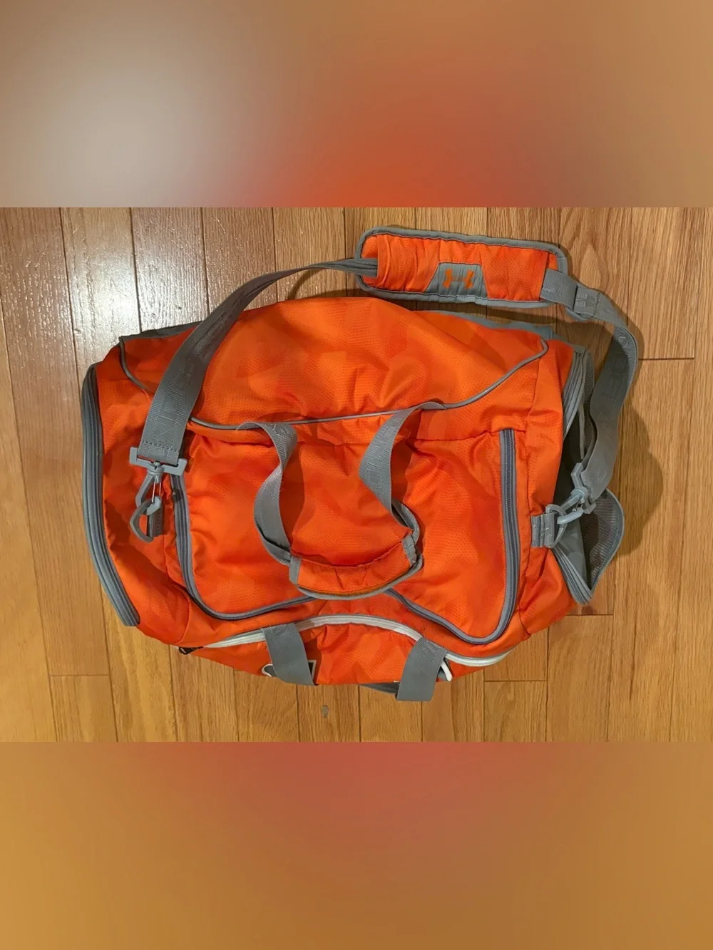Under Armour Storm Duffel Bag Orange Large Gym Training Workout Sports Strap